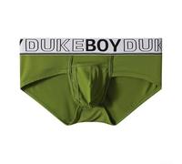 Calzoncillos triangulares transpirables de cintura media para hombre con apertura lateral para un uso diario cómodo (verde militar)