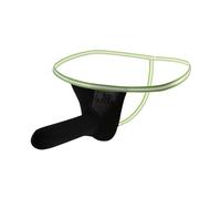 Calzoncillos Uomo Negro - Elefante Tronco Ropa Interior para Color Sólido Sexy Transpirable Cinturón Delgado Tanga de Tiro Bajo (Black L)