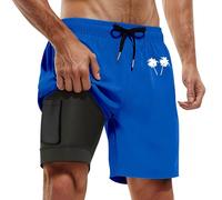 Calzones De Banho Homem-BañAdor para Hombre con Forro De CompresióN Y Entrepierna, Pantalones Cortos, Traje De BañO con Bolsillos