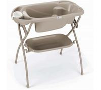 CAM C525-v18 BabyBagno Bañera con soporte Beige de 0 a 12 meses, patas de soporte y tapón para drenar el agua, bañera recién nacida para bebé, bañera portátil para bebé, fabricada en Italia