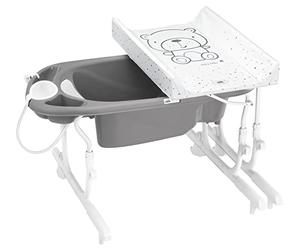 CAM Il Mondo del Bambino - art.C518/C247 - Baños para bebés Idro Baby Retirable - Made in Italy - desde 0 a 11 kg - TEDDY GRIS