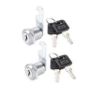 Cam Lock - Cerradura de armario de 20 mm para un panel de grosor máximo de 1/2 pulgadas con la misma llave, 2 unidades