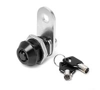 Cam Lock - Cerradura tubular de aleación de zinc de 17 mm para gabinete, cajón, buzón, caja de herramientas, taquilla y escritorio con 2 llaves y cámara de parada reversible para una instalación