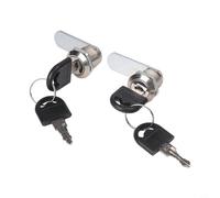 Cam Lock Security 2 piezas de aleación de zinc con 4 llaves para muebles, gabinetes, buzones y casilleros necesidades de bloqueo (16 mm)