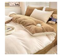 Cama 4 PCS Juego, Velvet de Leche Espesada Velvet Velvet Solid Color Drorvet Set, Espesado cálido y cómodo a la Piel (Color: 13, tamaño: 1.5m- 1.8m Cama -200x230cm)