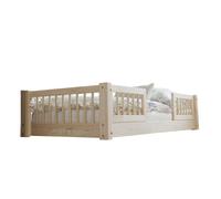 Cama 70x140 con barandillas y somier patas de 1 cm adèle madera