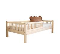 Cama 90x190 con barandilla y somier patas de 19 cm adèle madera