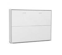 Cama abatible aglomerado melaminizado blanca 135x190cm 36 cm