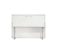 Cama abatible horizontal matt con escritorio y somier blanco 135x190 cm