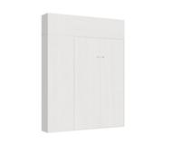 Cama abatible vertical Kentaro de 120 cm con columna y muebles altos