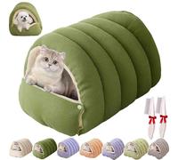 Cama Acogedora para Gatos Monstruos,Tienda Cueva Gato CojíN ExtraíBle, Cueva Suave CáLida Mascotas De Interior,ExtraíBle Y Lavable,Gatitos Y Perros PequeñOs (Verde, L)
