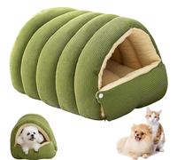 Cama acogedora para gatos, tienda de campaña interior suave y cálida, cojín extraíble, nido de doble propósito para gatos y perros pequeños
