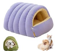Cama acogedora para gatos, tienda de campaña interior suave y cálida, cojín extraíble, nido de doble propósito para gatos y perros pequeños