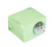 Cama acogedora para hámster, cama térmica para mascotas pequeñas, de hámster de invierno alimentado por USB, tapete de calefacción para hámsteres, cálido escondite extraíble para chinchilla, cama