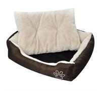 Cama acolchada para perros color Beige