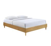 Cama adulto 160 x 200 cm con somier acabado madera clara AYO