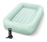 Intex 66810NP, Colchón hinchable Intex infantil & hinchador, Mint Green, 107 x 168 x 25 cm