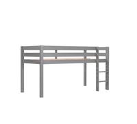 FURNLUX Pino - Cama alta (106 x 210 x 114 cm), color gris