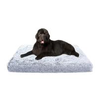 Cama antiansiedad para perros, extraíble, lavable, calmante para perros, colchón ortopédico para mascotas, cesta de felpa esponjosa con parte inferior antideslizante, cojín de almohada para mascotas