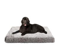 Cama antiansiedad para perros, extraíble, lavable, calmante para perros, colchón ortopédico para mascotas, cesta de felpa esponjosa con parte inferior antideslizante, cojín de almohada para mascotas