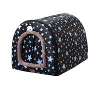 Cama antideslizante 2 en 1 para perros, casa para mascotas interior con cojín esponjoso, cama para mascotas para perros y gatos, cama antiansiedad para cachorros con techo, tienda de campaña cálida