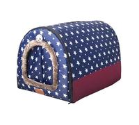 Cama antideslizante 2 en 1 para perros, casa para mascotas interior con cojín esponjoso, cama para mascotas para perros y gatos, cama antiansiedad para cachorros con techo, tienda de campaña cálida