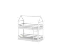 Cama axel house en color blanco, estilo moderno.