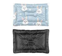 Cama azul claro para perro, cama para gatos, cama para perro, funda de cama antideslizante resistente y cálida para invierno, ropa de cama para mascotas, regalo impreso, camas grandes, 90 x 60 cm