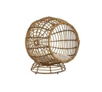 Cama Balinesa para mascota Home ESPRIT Blanco Natural/Ratán sintético 60 x 58 x 58 cm
