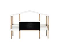 Cama cabaña con pizarra mdf blanco 90x200cm