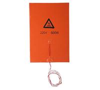 Cama calefactora de Silicona Pinter 3D con Respaldo Adhesivo, Accesorios de Impresora 3D Almohadilla de Cama Caliente, conversión de Alta eficiencia térmica(220v 600w 200 * 300 mm)