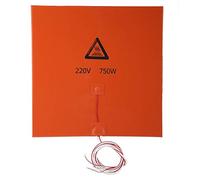 Cama calefactora de Silicona Pinter 3D con Respaldo Adhesivo, Accesorios de Impresora 3D Almohadilla de Cama Caliente, conversión de Alta eficiencia térmica(220v 750w 300 * 300 mm)