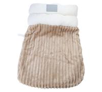 Cama cálida para gatos, con forro grueso para invierno, cómodo saco de dormir con forma de barril, para clima frío, saco de dormir para mascotas