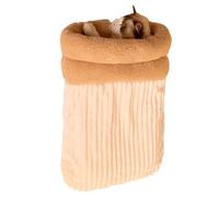 Cama cálida para gatos, con forro grueso para invierno, cómodo saco de dormir con forma de barril, para clima frío, para acurrucarse para mascotas