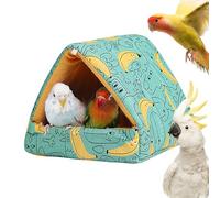 Cama cálida para loros | Cama para esconder la casa con cojín para pájaros | Divertido juguete para la casa de peluche para ocultar los pájaros, cama caliente colgada de una