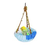 Cama cálida para periquitos, hamaca de felpa para pájaros, accesorios para mascotas para descansar, dormir, criar, esconderse, anidar, posarse, jugar, alimentar, mantener la decoración interior y