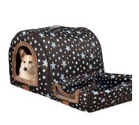 Cama cálida tipo cueva para interiores, con patrón de dibujos animados, para cachorros, perros pequeños, cama grande