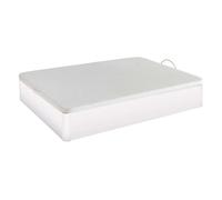 Cama canapé base tapizada blanco o roble en varias medidas