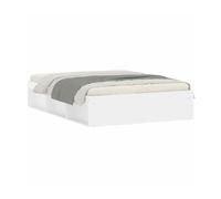 vidaXL Estructura de Cama, Somier con Almacenaje, Armazón Marco de Cama de Invitados, Mueble para Dormitorio Hogar, Blanca 200X200 cm