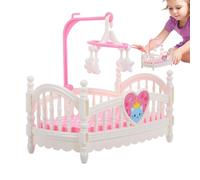 Cama Casa De Muñecas, Muebles para Casa De Muñecas, Juego Simbólico para Niños Decoración Habitación Infantil Imaginación Creativa