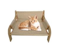 Cama Cat Hammock - Silla elevada para mascotas 52x42x29.5 cm, tejido respirable , muebles de descanso para gatitos elevados cómodos accesorios para mascotas de interior al aire libre |