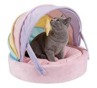 Cama Caverna para gatos | Refugio plegable y escondite para mascotas | Cojín mullido para perros - para cachorros y gatos interior exterior casa y apartamento