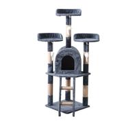 Cama Cerrada for Gatos con Plataforma de Salto Varios Niveles y Juguete Colgante Bola