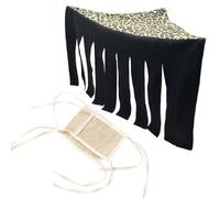 Cama colgante para hámster con borlas, forma triangular, columpio de paja para mascotas pequeñas