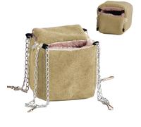 Cama colgante para mascotas, hamaca de hurón de felpa con diseño cómodo, lugar de descanso de chinchilla para un sueño cómodo, correas resistentes con soporte estable, hamaca de animales pequeños para