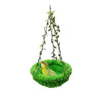 Cama colgante para pájaros, cama de terciopelo coral con gancho y cadena de acero inoxidable disponible en todas las estaciones para conures periquitos, pinzones canarios, periquitos