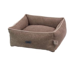 Cama cómoda Nobby cuadrada "LINOU" marrón L x A x H: 45 x 40 x 18 cm