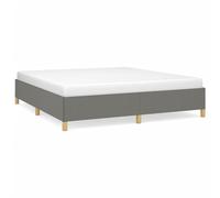 Cama con Cabecero Tapizada en Terciopelo Gris Oscuro 180 x 200 cm, Estructura de Contrachapado Resistente, Patas Estables, Llamas Incluidas, Ideal para Colchón de 180 x 200 cm (sin colchón)