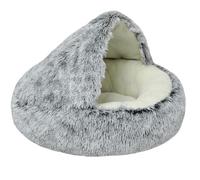 Cama con capucha para perros pequeños, cama nido lavable con parte inferior antideslizante, cueva de felpa para mascotas pequeñas y medianas