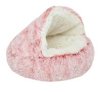Cama con capucha para perros pequeños, cama nido lavable con parte inferior antideslizante, cueva de felpa para mascotas pequeñas y medianas